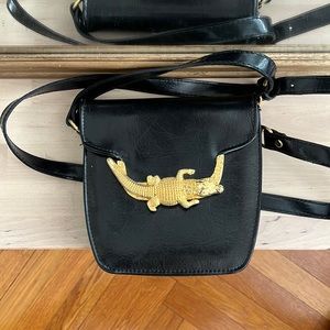 Vintage Patent Leather Crocodile Purse